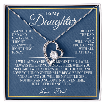 To My Daughter everlasting love necklace