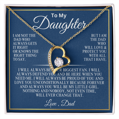 To My Daughter everlasting love necklace