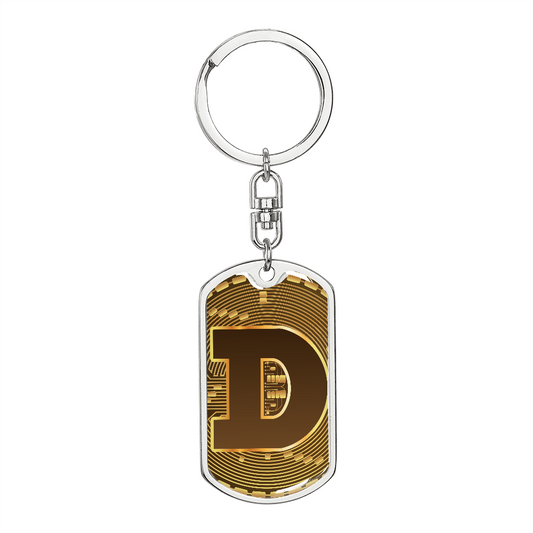 Dogecoin (DOGE) Keychain Crypto Coin | Dogecoin Coin | Gold Dogecoin Keyring, Doge Lover, Crypto Gift For Boyfriend, Crypto Lover Gift #0926