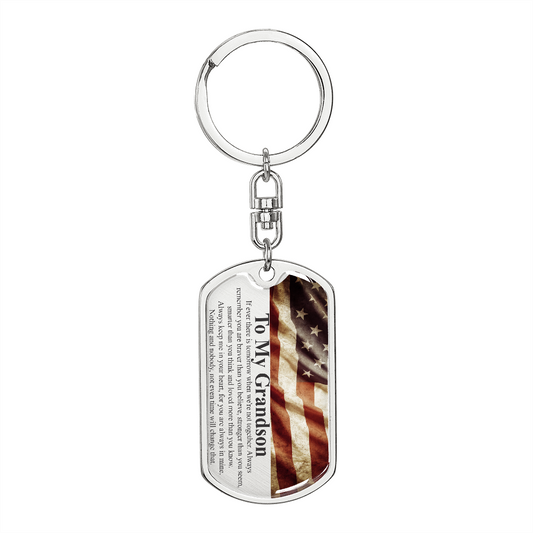 To My Grandson Keychain, Gifts For Grandson From Grandma, Birthday Gift, Christmas Gift, Graduation Gift For Grandson, From Grandpa #0941