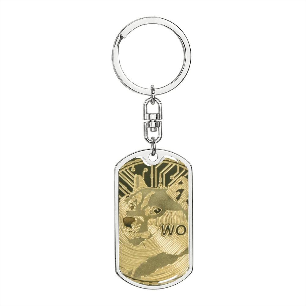 Dogecoin (DOGE) Keychain Crypto Coin | Dogecoin Coin | Gold Dogecoin Keyring, Doge Lover, Crypto Gift For Boyfriend, Crypto Lover Gift #0929