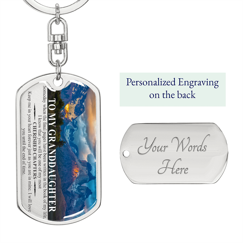 Granddaughter Gift, Granddaughter Keychain, Christmas Gift For Granddaughter,Keychain for Granddaughter,Granddaughter Graduation Gift  #0938