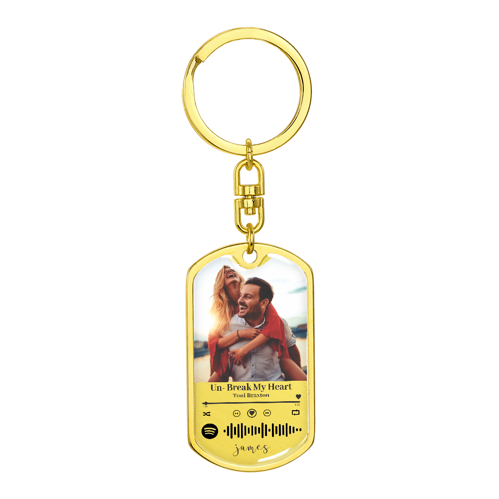 Personalized Spotify Keychain For Couple, Custom Song Keychain, Custom Album Keychain, Spotify Code Keychain Photo, Christmas Keychain #0944
