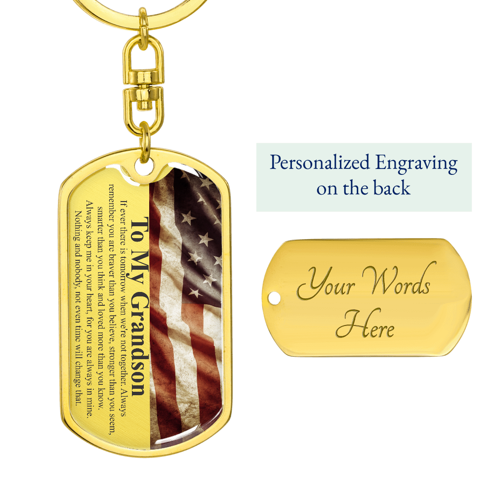 To My Grandson Keychain, Gifts For Grandson From Grandma, Birthday Gift, Christmas Gift, Graduation Gift For Grandson, From Grandpa #0941