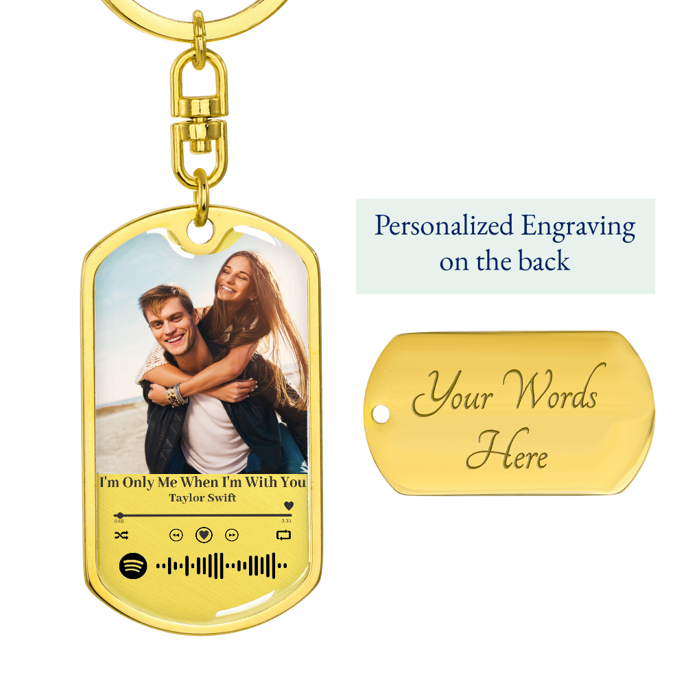 Spotify Keychain, Custom music player keychain Spotify Song Plaque Keychain Customized Song Keychain with code Custom Keychain #0943
