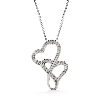 Double Heart, Mother Of The Bride Necklace From Bride Necklace To My Mom On My Wedding Day Mother Of The Bride Gift From Daughter #0032