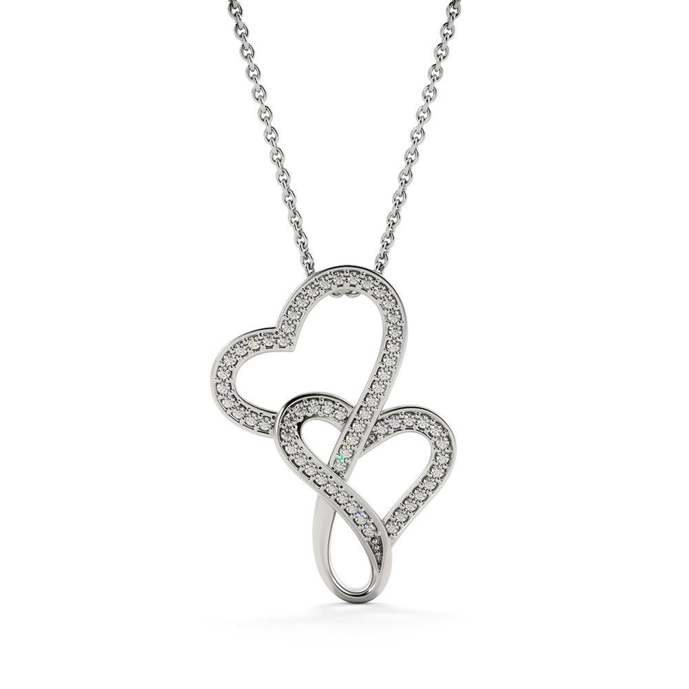 Double Heart, Aunt Of The Bride Necklace Gift Wedding Gift Fraom Bride And Groom Bridal Party Thank You Gift Wedding Jewelry For Aunt #0159