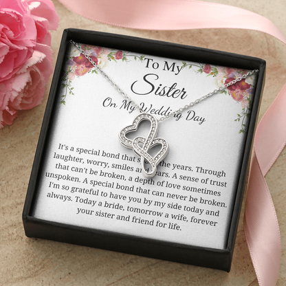 Personalized gift for Sister, Wedding Gift from Bride to Sister of the Bride Necklace, Sister Thank you Gift, Gift to Sister, keepsake gift