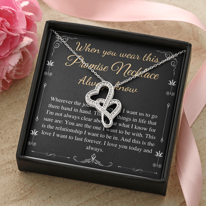 Promise gift Necklace for Girlfriend, Valentines day gift for Girlfriend, Anniversary gift for Girlfriend, necklace for girlfriend