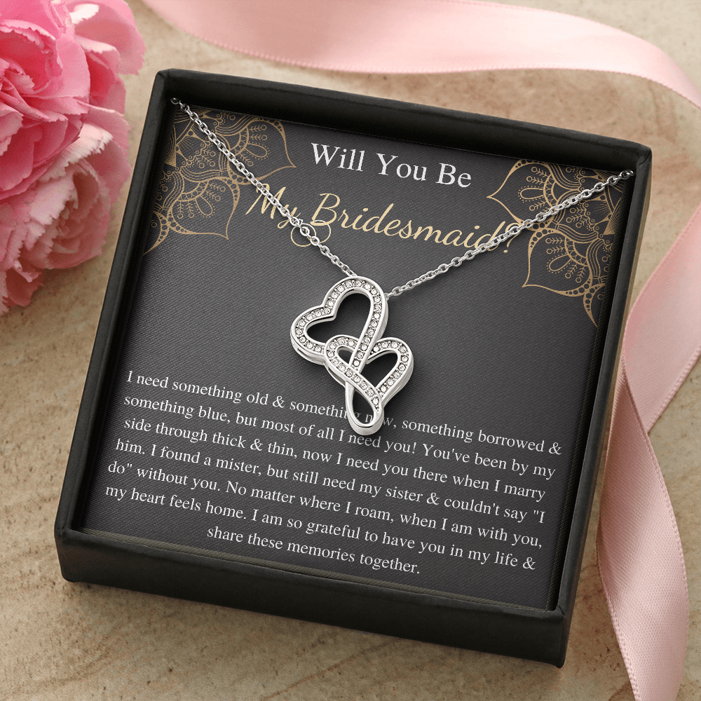 Bridesmaid Gifts, Bridesmaid Jewelry, Bridal Party Gift, Bridesmaid Necklace, Personalized Bridesmaid Gift, from bride to bridesmaid