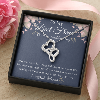 Best Friend Gift on Her Wedding Day, Best Friend to Bride Gift, Friend of the Bride Necklace, Bride Jewelry gift, Friend to Bride Necklace