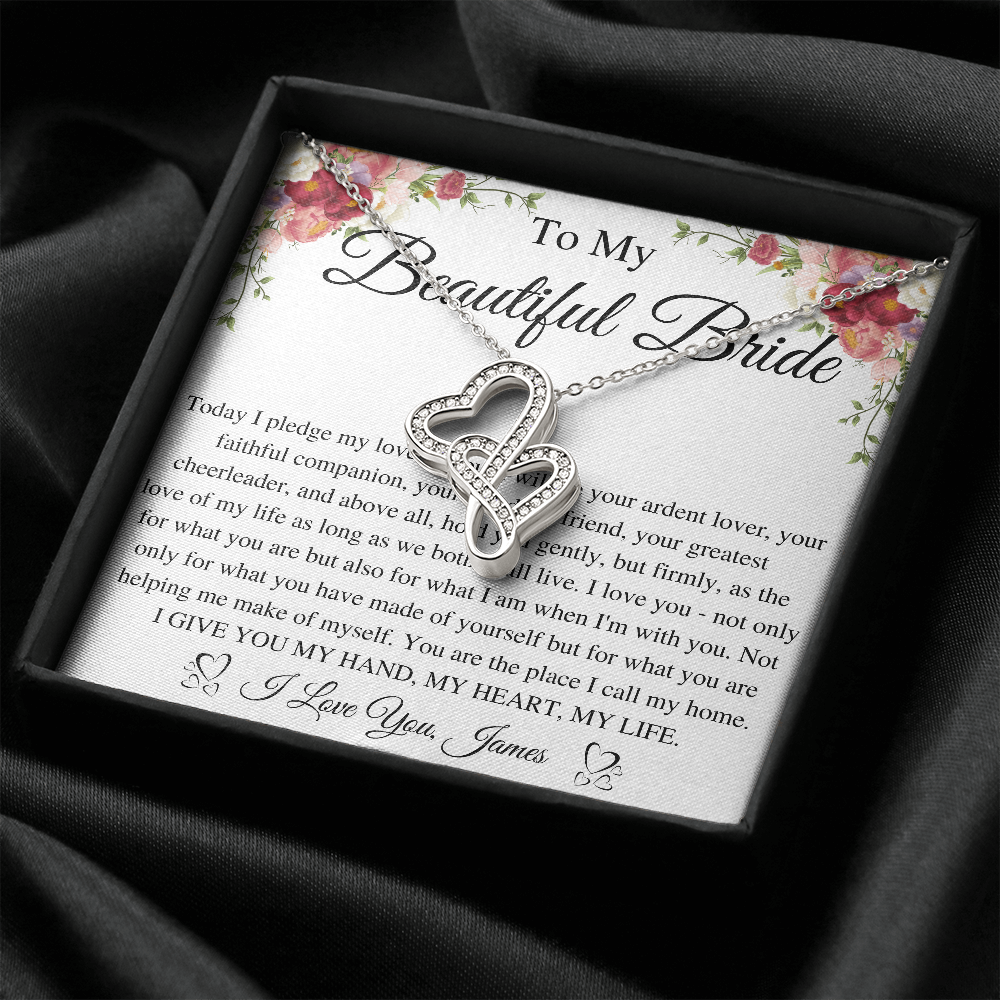 Gift for Bride from Groom, Bride Wedding Gift from Husband, Groom to Bride Gift Necklace, Bride Necklace for Wedding Day from Groom