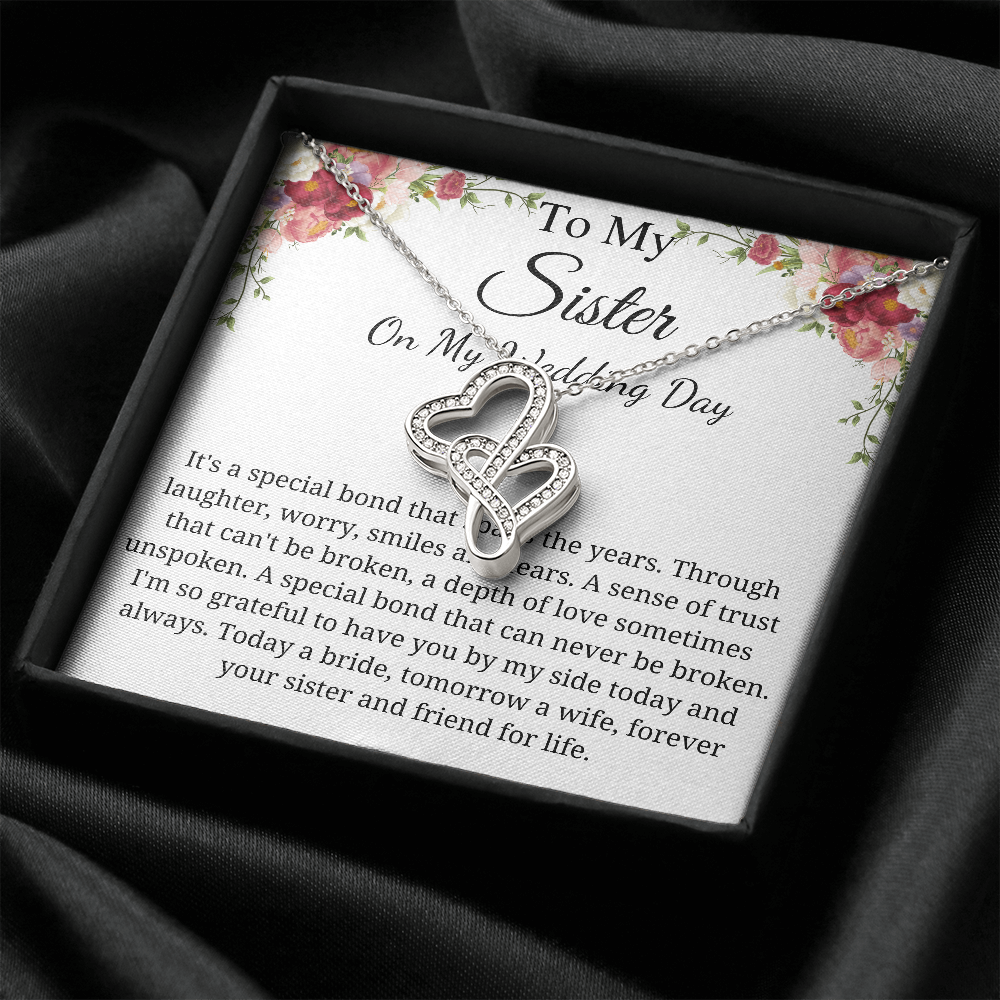 Personalized gift for Sister, Wedding Gift from Bride to Sister of the Bride Necklace, Sister Thank you Gift, Gift to Sister, keepsake gift