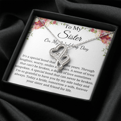 Personalized gift for Sister, Wedding Gift from Bride to Sister of the Bride Necklace, Sister Thank you Gift, Gift to Sister, keepsake gift