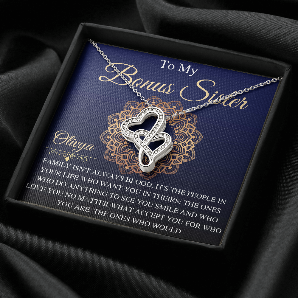 Bonus Sister Gift, Gift for Sister in Law , Necklace for Step Sister, Birthday Gift for Bonus Sister, gift for her, Valentine day gift