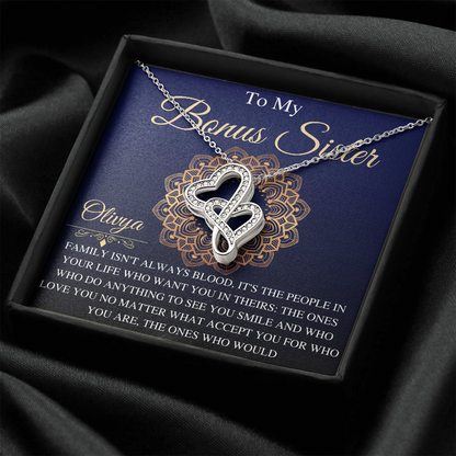 Bonus Sister Gift, Gift for Sister in Law , Necklace for Step Sister, Birthday Gift for Bonus Sister, gift for her, Valentine day gift