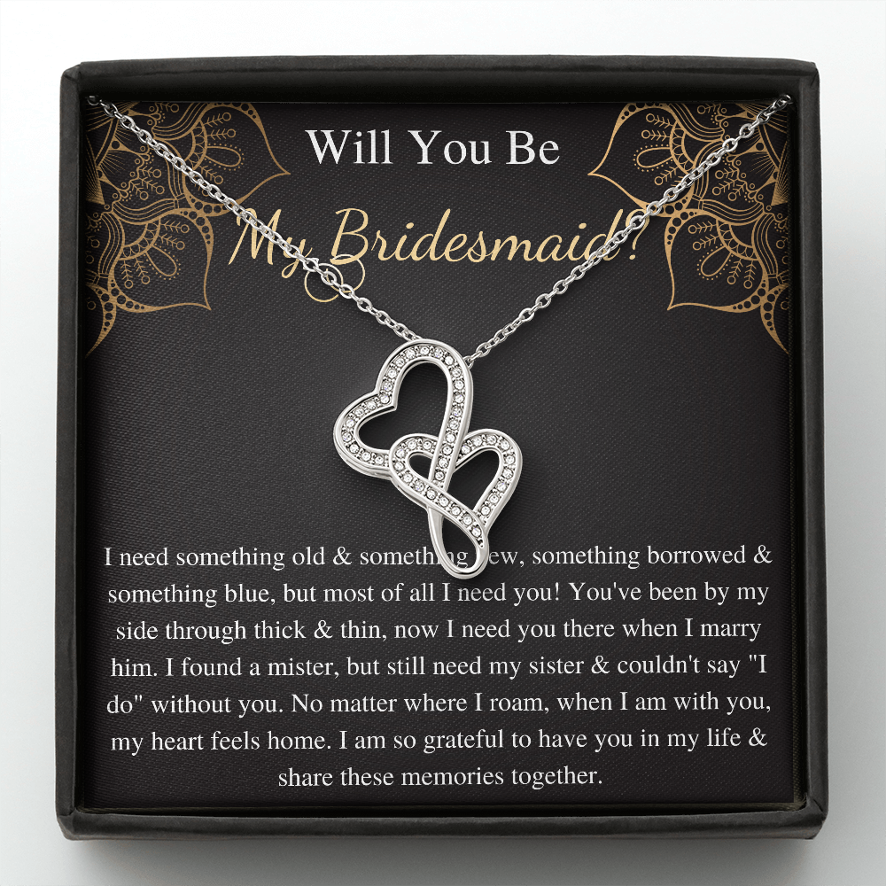 Bridesmaid Gifts, Bridesmaid Jewelry, Bridal Party Gift, Bridesmaid Necklace, Personalized Bridesmaid Gift, from bride to bridesmaid