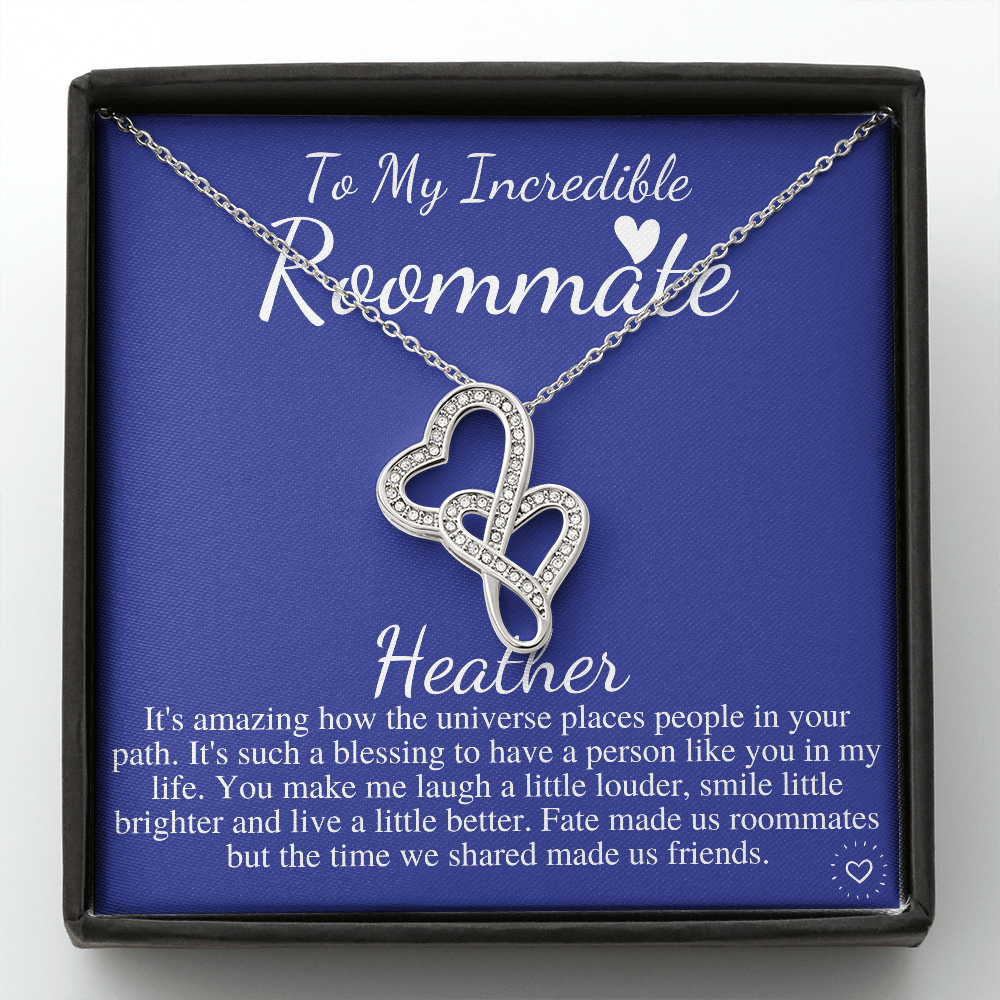 Roommate Necklace Gift, College Roommate, Roommate Necklace, Dorm Mate Gift Idea, Roomie Birthday Present, Roommate Christmas gift Heather