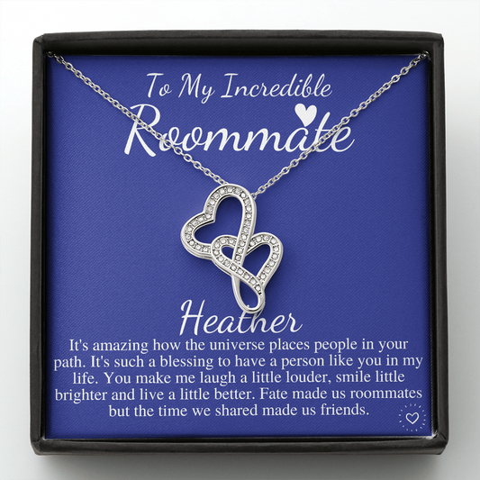 Roommate Necklace Gift, College Roommate, Roommate Necklace, Dorm Mate Gift Idea, Roomie Birthday Present, Roommate Christmas gift Heather