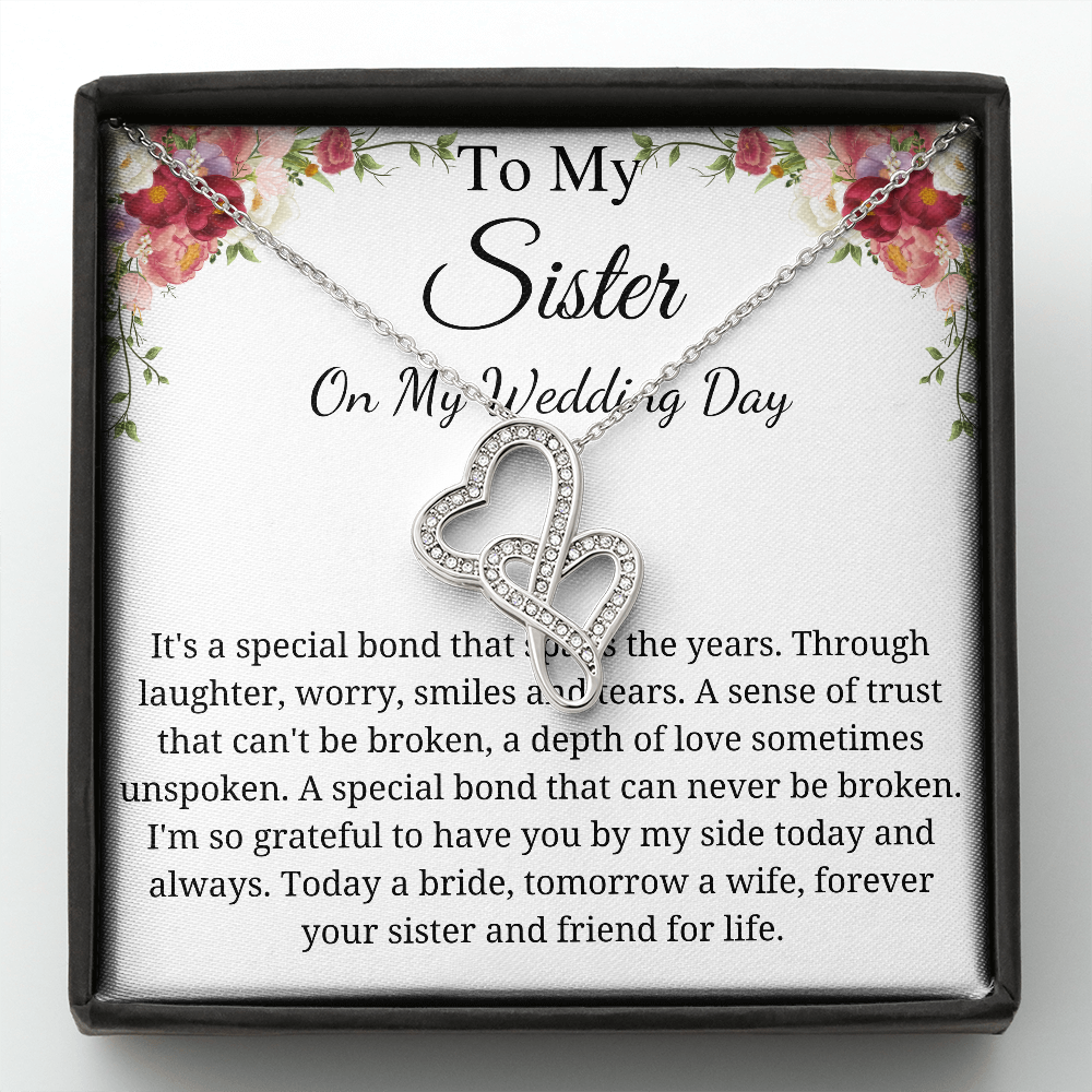 Personalized gift for Sister, Wedding Gift from Bride to Sister of the Bride Necklace, Sister Thank you Gift, Gift to Sister, keepsake gift