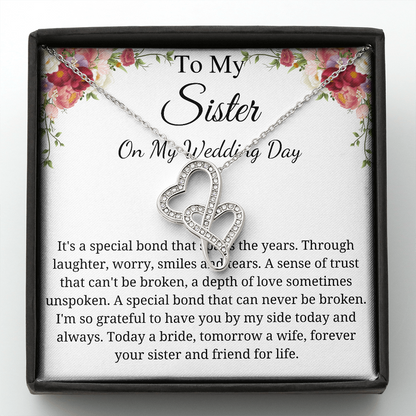 Personalized gift for Sister, Wedding Gift from Bride to Sister of the Bride Necklace, Sister Thank you Gift, Gift to Sister, keepsake gift