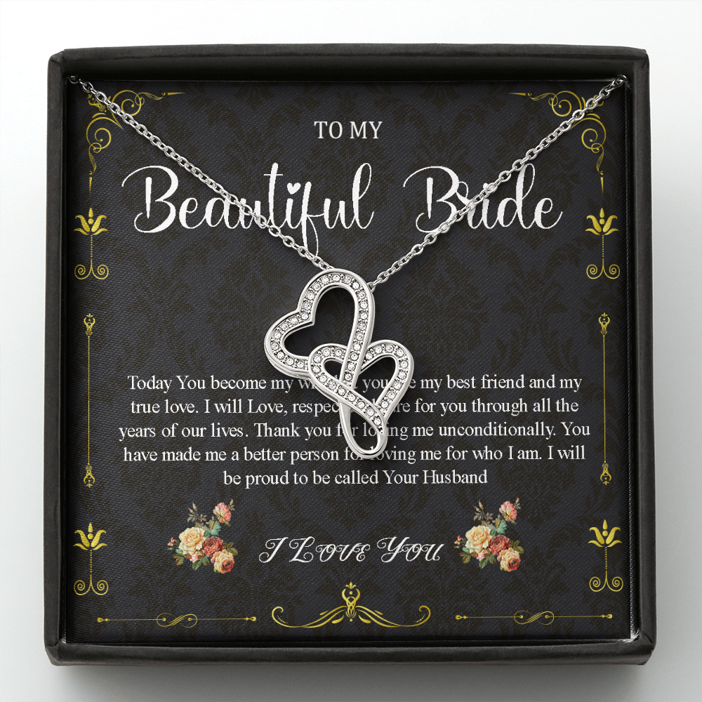 Gift for Bride Gift From Groom, Wedding Day Gift, Groom to Bride, Jewelry Gift from Groom to Bride, Beautiful Bride Necklace, To My Bride