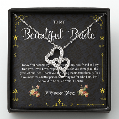 Gift for Bride Gift From Groom, Wedding Day Gift, Groom to Bride, Jewelry Gift from Groom to Bride, Beautiful Bride Necklace, To My Bride