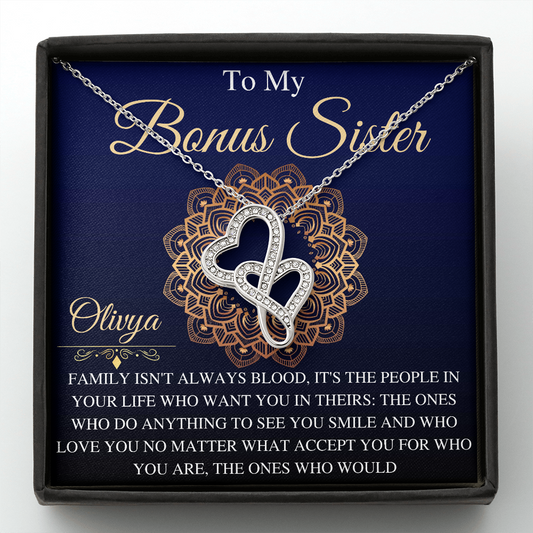 Bonus Sister Gift, Gift for Sister in Law , Necklace for Step Sister, Birthday Gift for Bonus Sister, gift for her, Valentine day gift