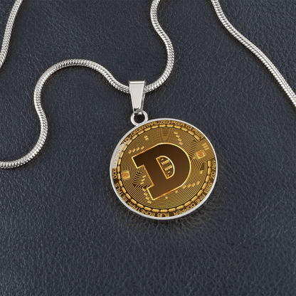 Dogecoin (DOGE) Necklace Crypto Coin | Dogecoin Coin | Gold Dogecoin Pendant, Doge Lover, Crypto Gift For Boyfriend, Crypto Lover Gift #0930
