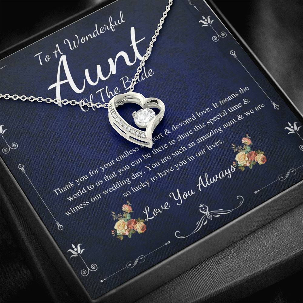Heart Necklace Aunt Of The Bride Jewelry Gift Wedding Gift From Bride And Groom Bridal Party Thank You Gift Wedding Jewelry For Aunt #00155