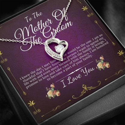 Heart, Mother of the Groom Gift from Bride, Mother-In-Law Gift, Jewelry Gift for Mother of the Groom, Mother of the groom necklace #0127