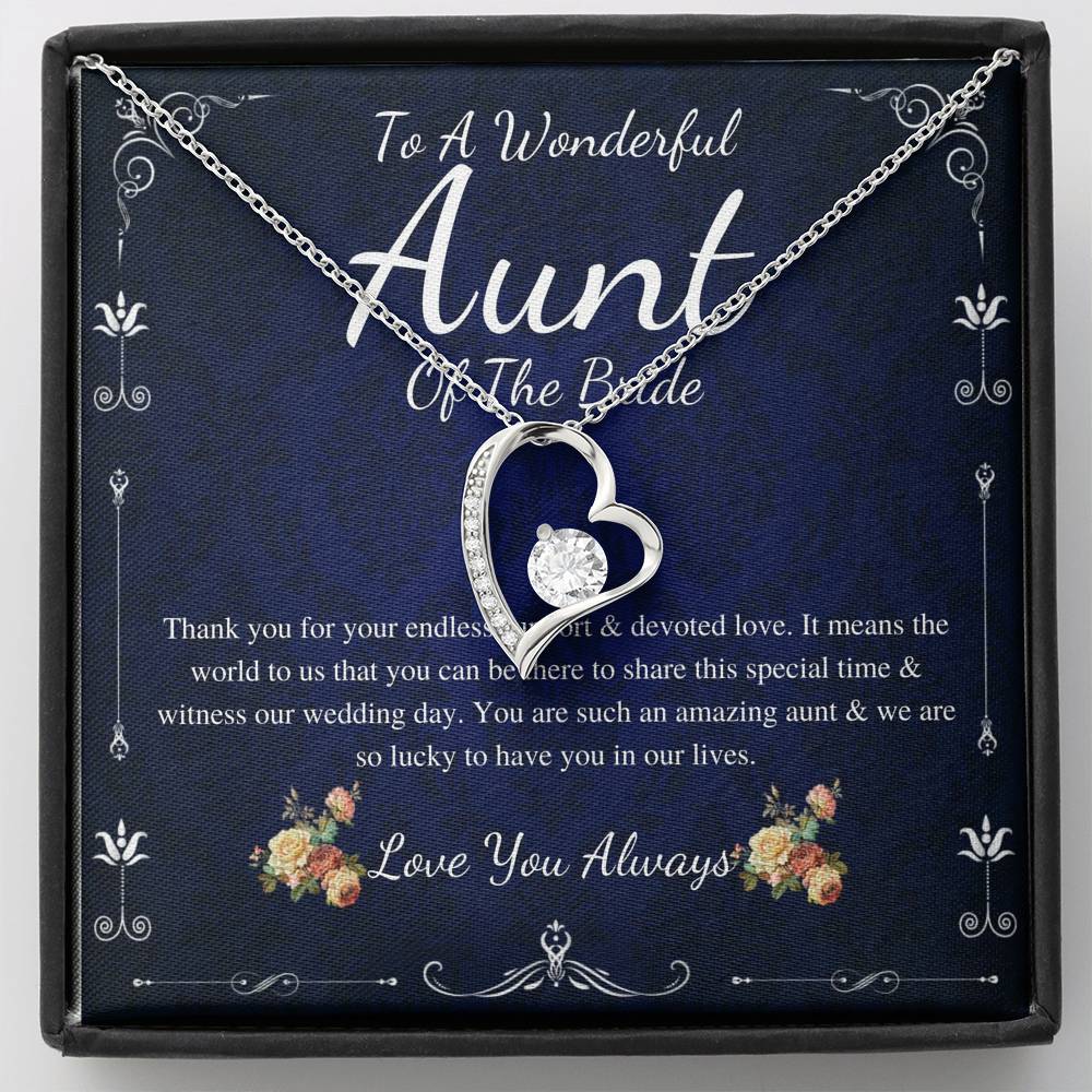 Heart Necklace Aunt Of The Bride Jewelry Gift Wedding Gift From Bride And Groom Bridal Party Thank You Gift Wedding Jewelry For Aunt #00155