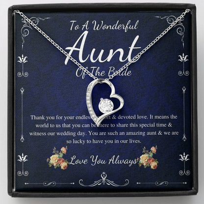 Heart Necklace Aunt Of The Bride Jewelry Gift Wedding Gift From Bride And Groom Bridal Party Thank You Gift Wedding Jewelry For Aunt #00155