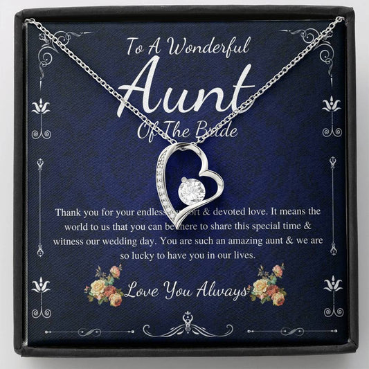 Heart Necklace Aunt Of The Bride Jewelry Gift Wedding Gift From Bride And Groom Bridal Party Thank You Gift Wedding Jewelry For Aunt #00155