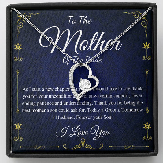 Heart Necklace, Mother of the Bride Gift from Groom, Mother in Law Wedding Gift from Groom, Wedding Gift for Mother in Law from Groom #0179
