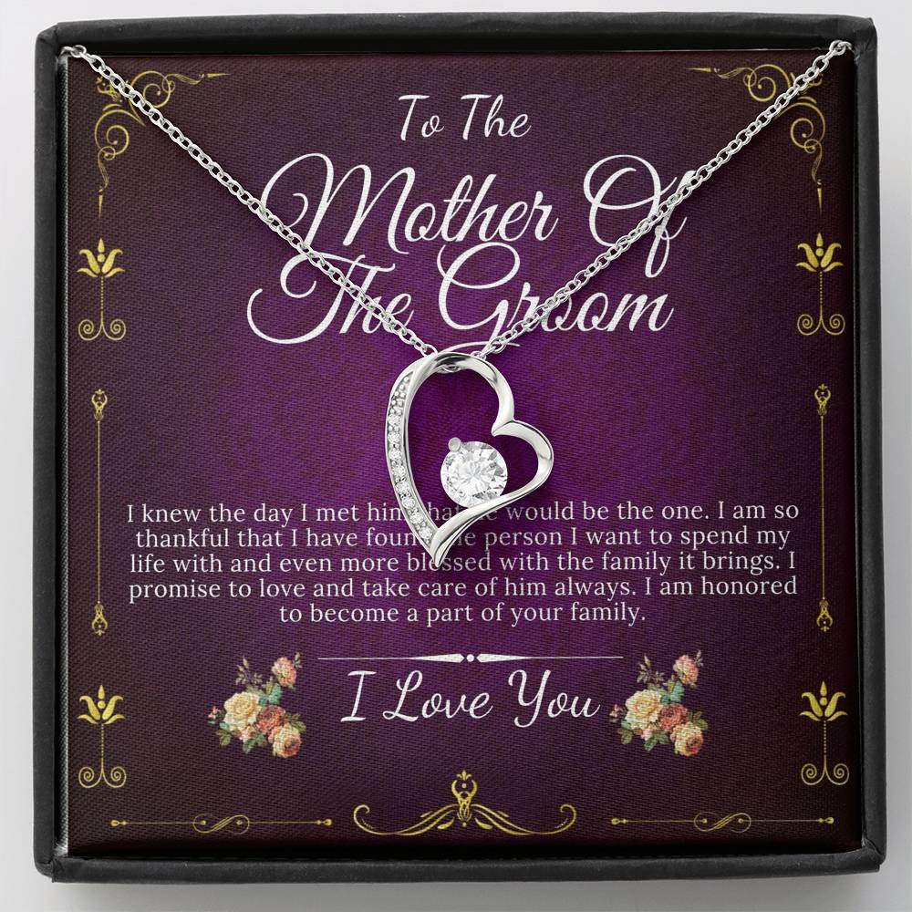Heart, Mother of the Groom Gift from Bride, Mother-In-Law Gift, Jewelry Gift for Mother of the Groom, Mother of the groom necklace #0127