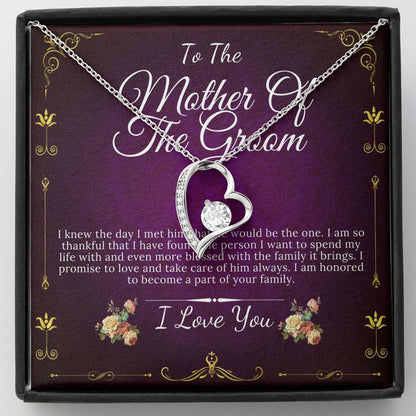 Heart, Mother of the Groom Gift from Bride, Mother-In-Law Gift, Jewelry Gift for Mother of the Groom, Mother of the groom necklace #0127