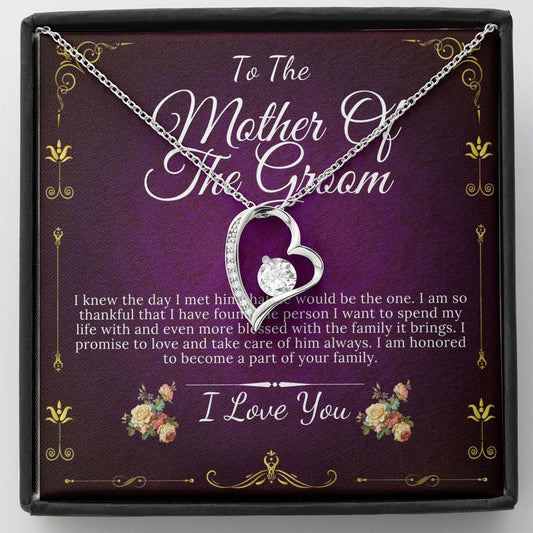 Heart, Mother of the Groom Gift from Bride, Mother-In-Law Gift, Jewelry Gift for Mother of the Groom, Mother of the groom necklace #0127