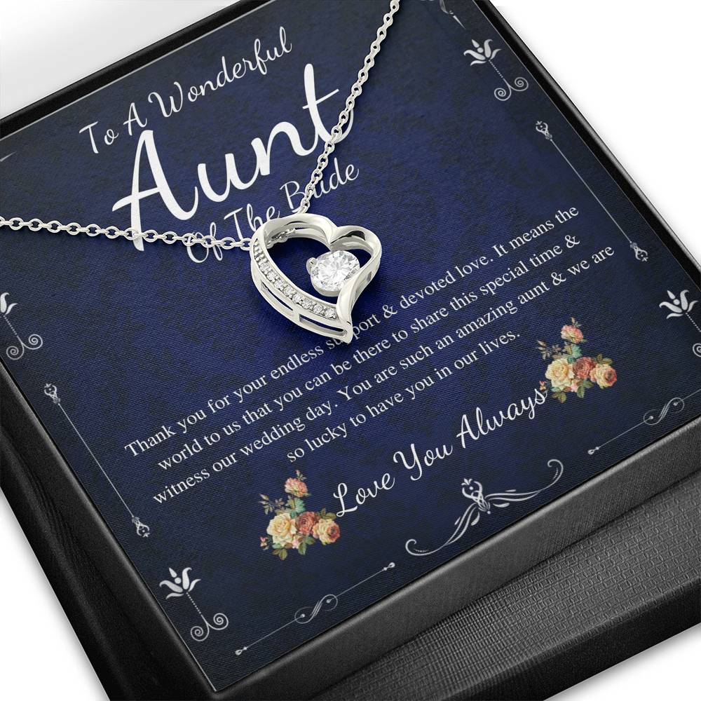Heart Necklace Aunt Of The Bride Jewelry Gift Wedding Gift From Bride And Groom Bridal Party Thank You Gift Wedding Jewelry For Aunt #00155