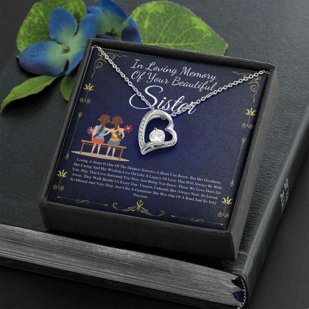 Loss of Sister Necklace, Remembrance Gift, Sister Memorial Necklace, Sister Passing Jewelry, Bereavement Gift, Grief Gift, Memory Jewelry