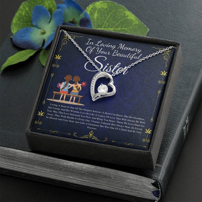 Loss of Sister Necklace, Remembrance Gift, Sister Memorial Necklace, Sister Passing Jewelry, Bereavement Gift, Grief Gift, Memory Jewelry