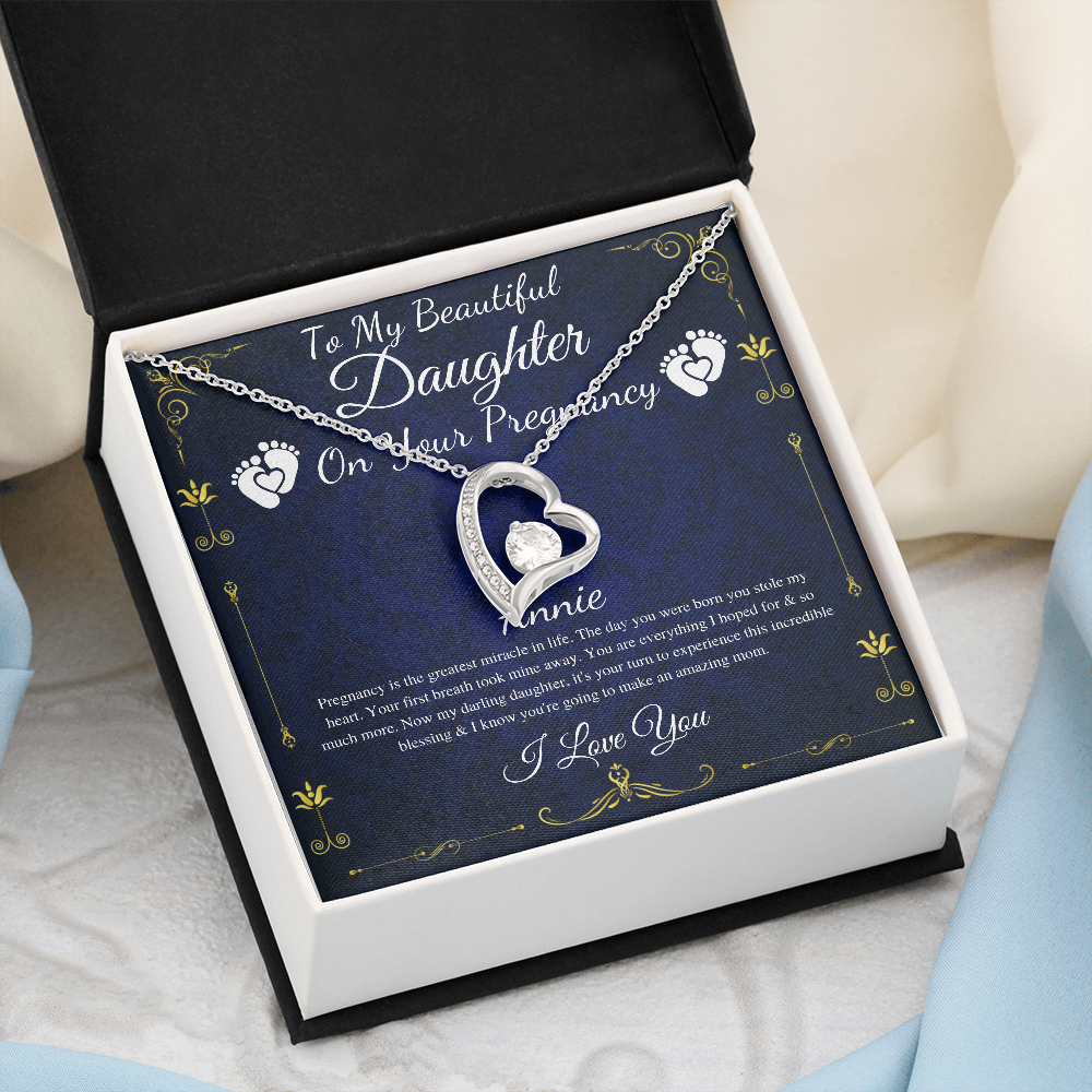 Daughter Pregnancy Gift for Daughter Baby Shower Gift for Mom to be Gift for Expecting Mom Gift Pregnant Daughter Gift from Mom, Heart #0212 Annie