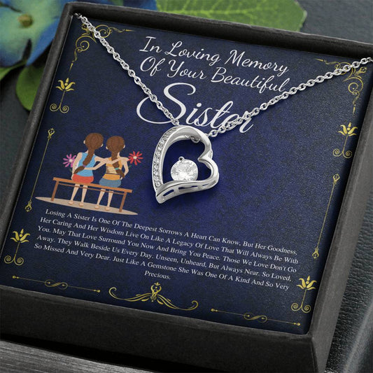 Loss of Sister Necklace, Remembrance Gift, Sister Memorial Necklace, Sister Passing Jewelry, Bereavement Gift, Grief Gift, Memory Jewelry