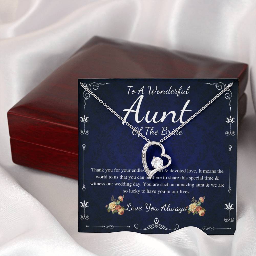 Heart Necklace Aunt Of The Bride Jewelry Gift Wedding Gift From Bride And Groom Bridal Party Thank You Gift Wedding Jewelry For Aunt #00155
