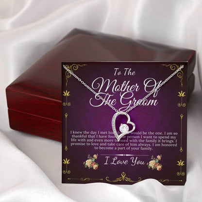Heart, Mother of the Groom Gift from Bride, Mother-In-Law Gift, Jewelry Gift for Mother of the Groom, Mother of the groom necklace #0127