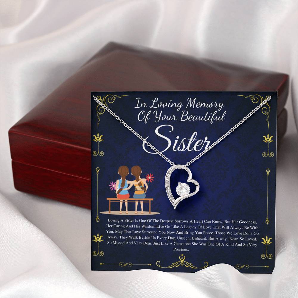 Loss of Sister Necklace, Remembrance Gift, Sister Memorial Necklace, Sister Passing Jewelry, Bereavement Gift, Grief Gift, Memory Jewelry