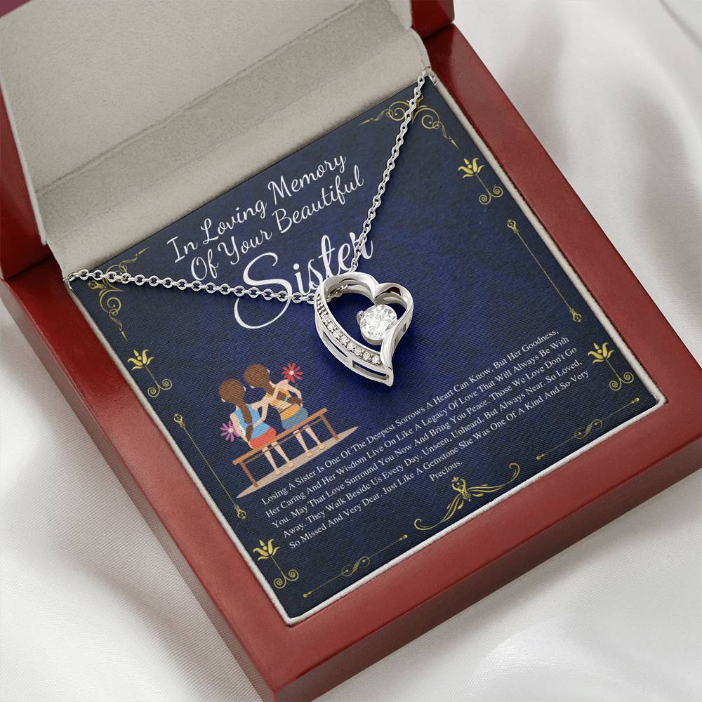 Loss of Sister Necklace, Remembrance Gift, Sister Memorial Necklace, Sister Passing Jewelry, Bereavement Gift, Grief Gift, Memory Jewelry