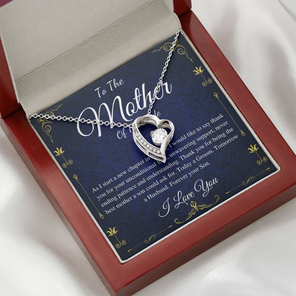 Heart Necklace, Mother of the Bride Gift from Groom, Mother in Law Wedding Gift from Groom, Wedding Gift for Mother in Law from Groom #0179