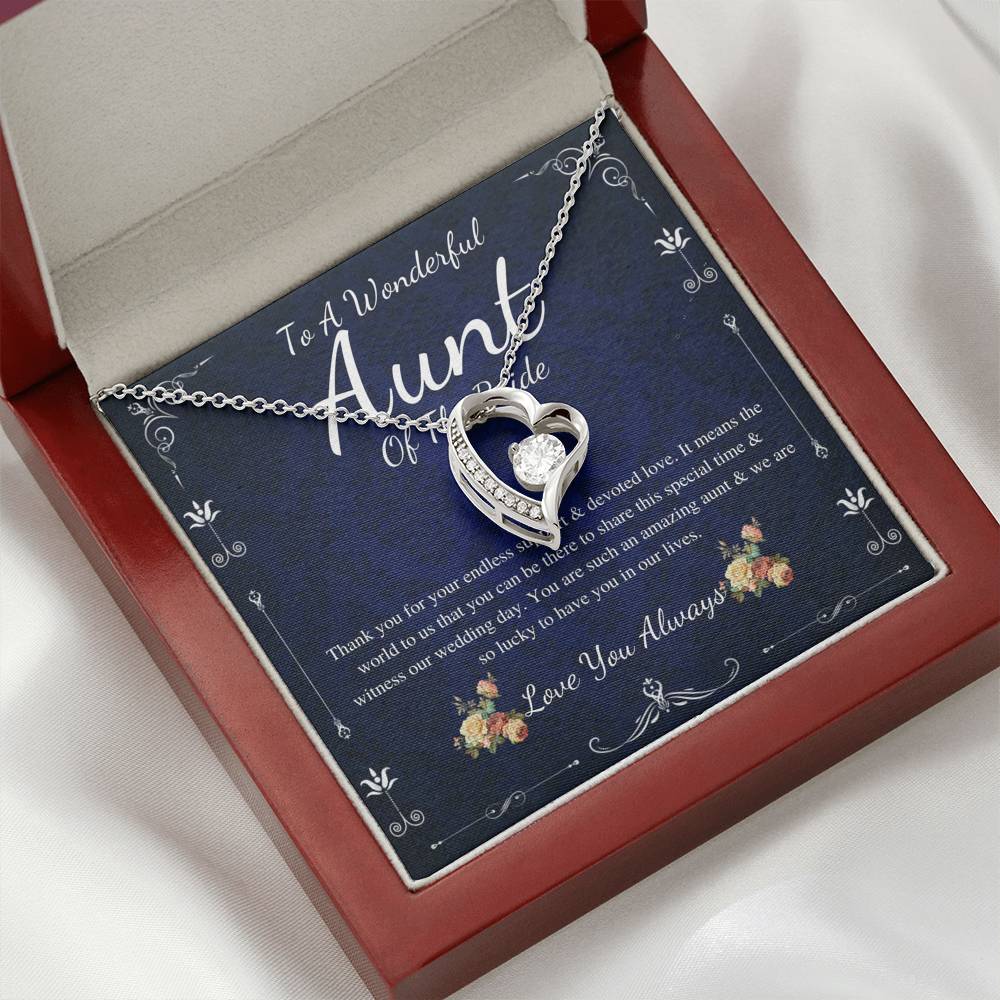 Heart Necklace Aunt Of The Bride Jewelry Gift Wedding Gift From Bride And Groom Bridal Party Thank You Gift Wedding Jewelry For Aunt #00155