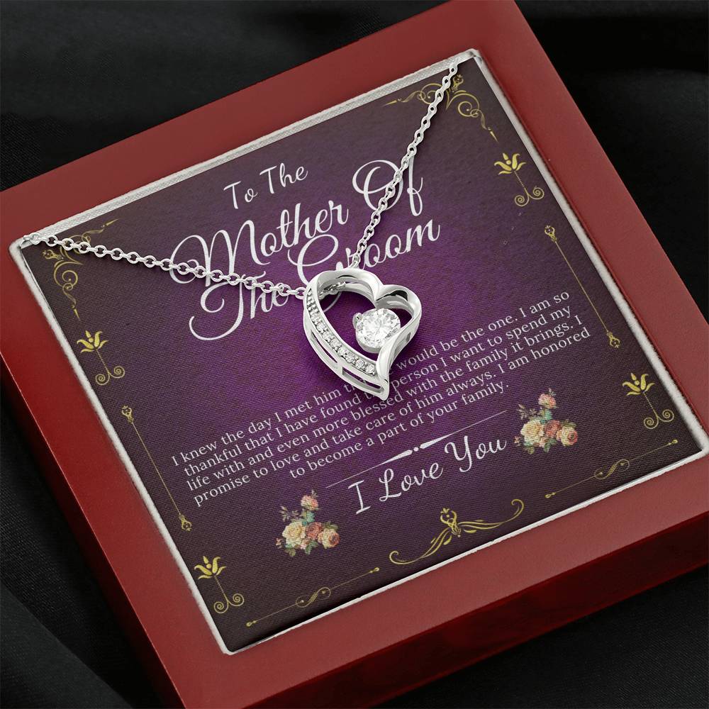 Heart, Mother of the Groom Gift from Bride, Mother-In-Law Gift, Jewelry Gift for Mother of the Groom, Mother of the groom necklace #0127
